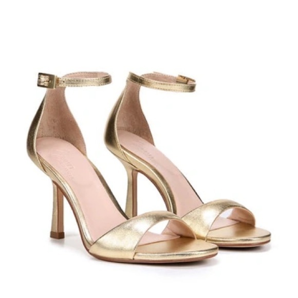 27 EDIT NATURALIZER Violette Ankle Strap Sandal In Dark Gold - Picture 1 of 6
